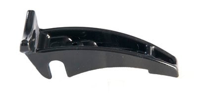 A picture of three flotation tails for use with      different MSR snowshoes