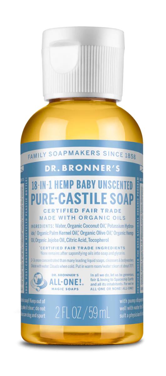 Dr. Bronners - 2oz Pure-Castile Liquid Soap - Baby Mild
